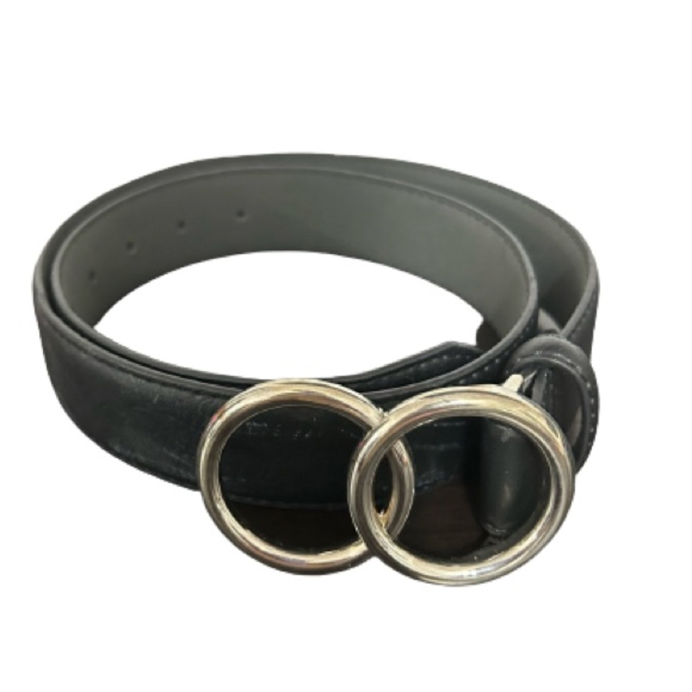 Faux-Leather Belt

silver buckle